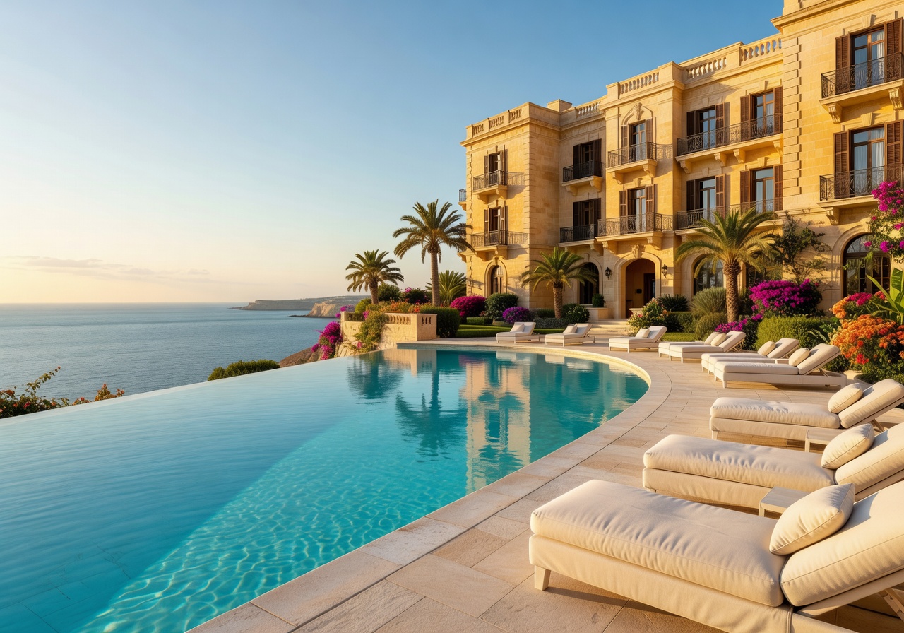 The Phoenicia Malta historic luxury hotel infinity pool